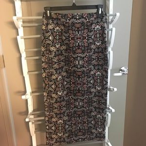Zara floral pencil skirt