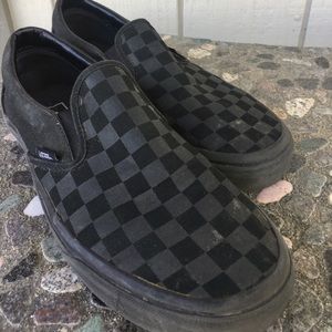 Black checker vans
