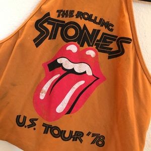 Rolling Stones Halter Crop Top