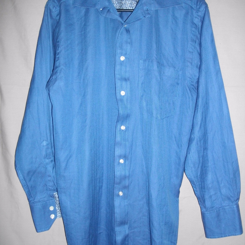 Blue Ted Baker London 15-32/33 Long Sleeve Shirt - Picture 5 of 8