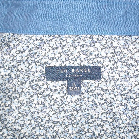 Blue Ted Baker London 15-32/33 Long Sleeve Shirt - Picture 8 of 8
