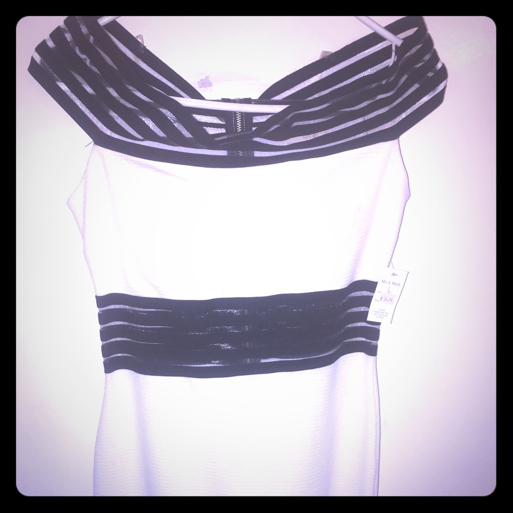Black and white off the shoulders