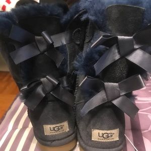 Navy Blue Bailey Bow Uggs