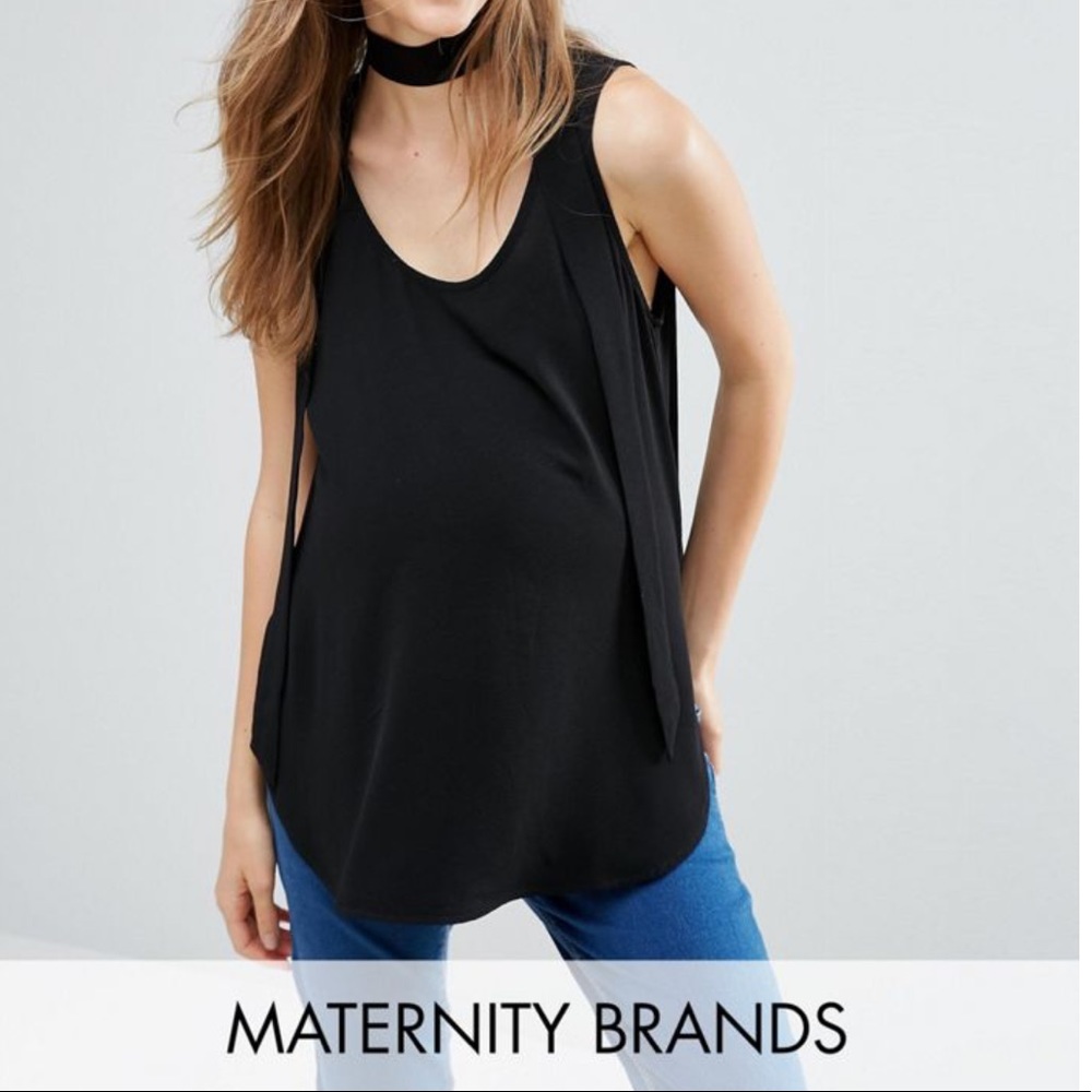New Look Maternity Scarf Neck Shell Top