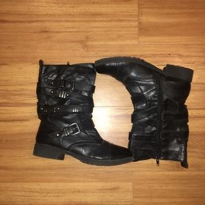 G BY GUESS black combat boots