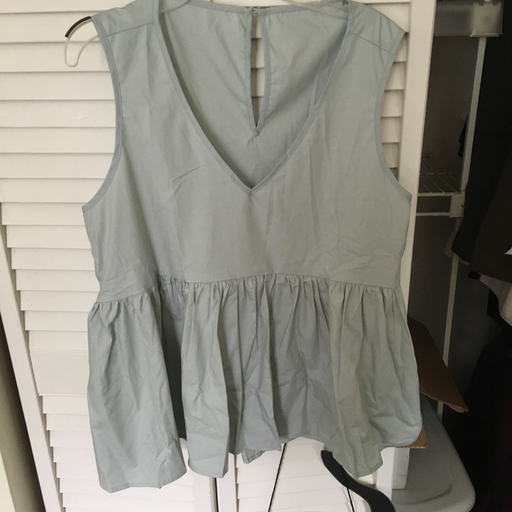 Blue-green tank top