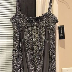 INC jumpsuit (brand new) gray , white and black