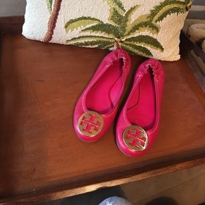 REAL Tory Burch Red Ballet Flats.. lightly used