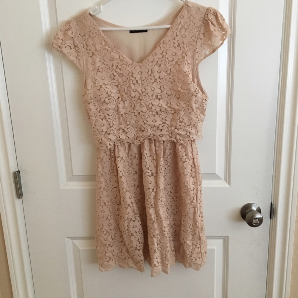 Pink lace dress