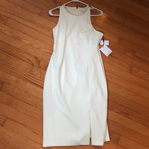 Calvin Klein halter neck sheath dress w/ side slit