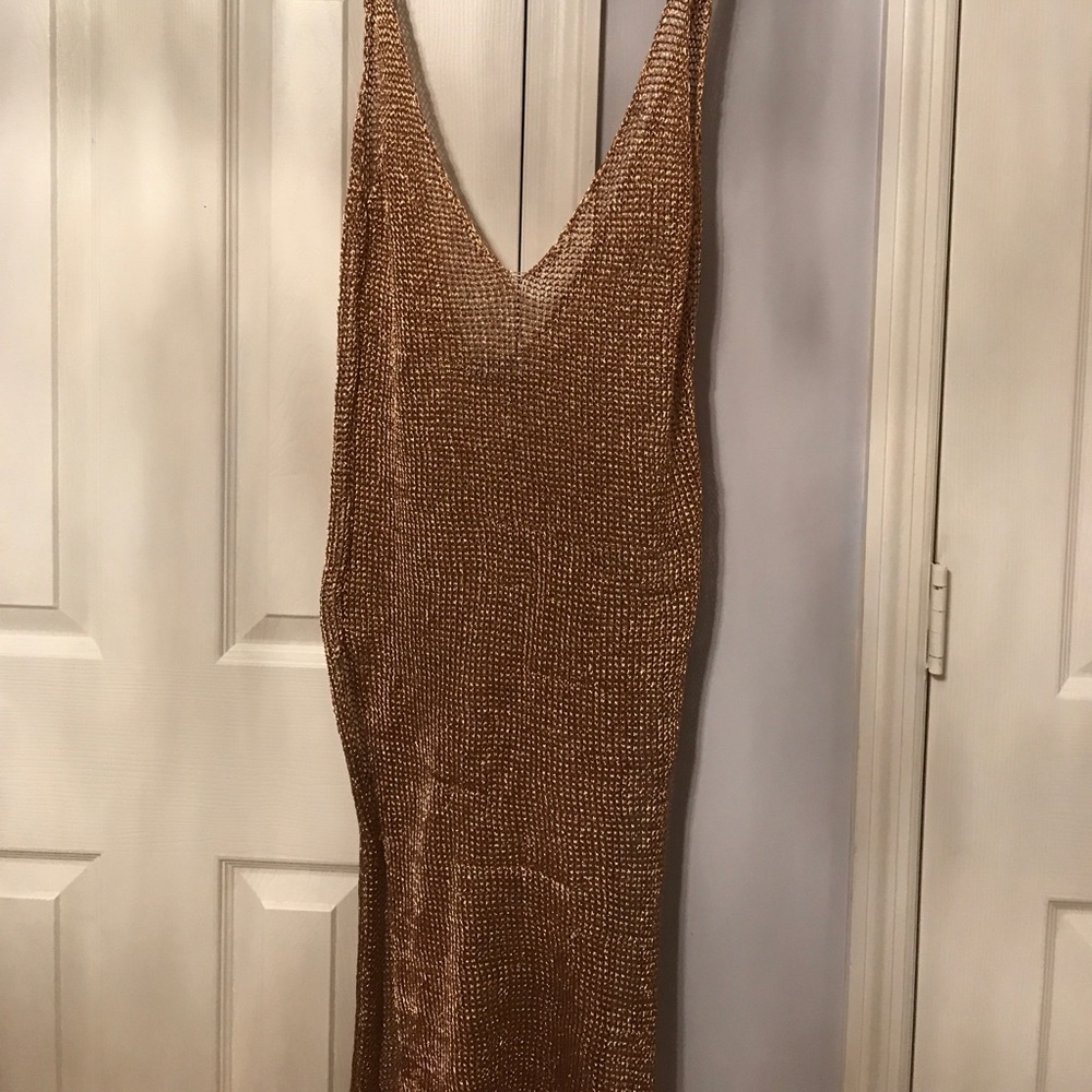 Gold dress fashion. Nova