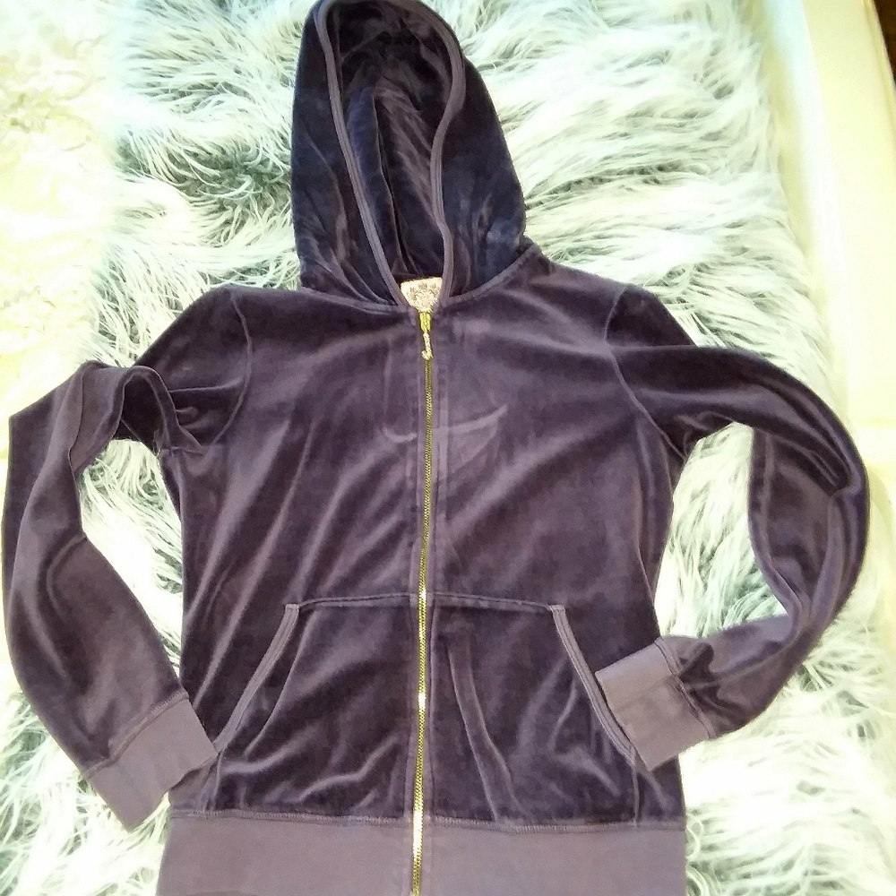 Juicy velour tracksuit, size large, dark purple