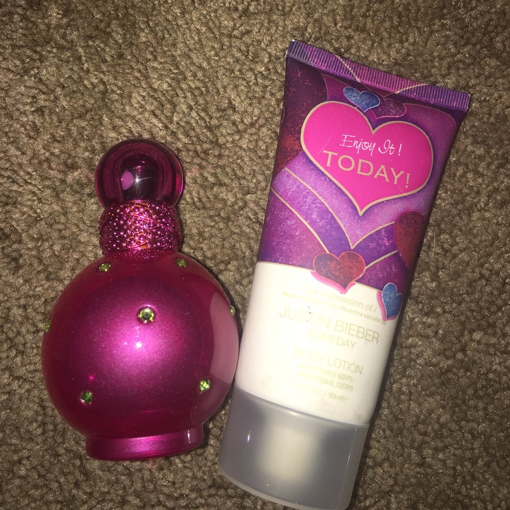 Justin Bieber Perfume and a body lotion