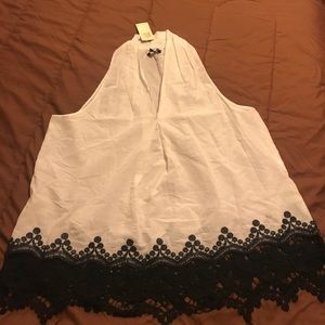 Brand new lace white tank top shirt