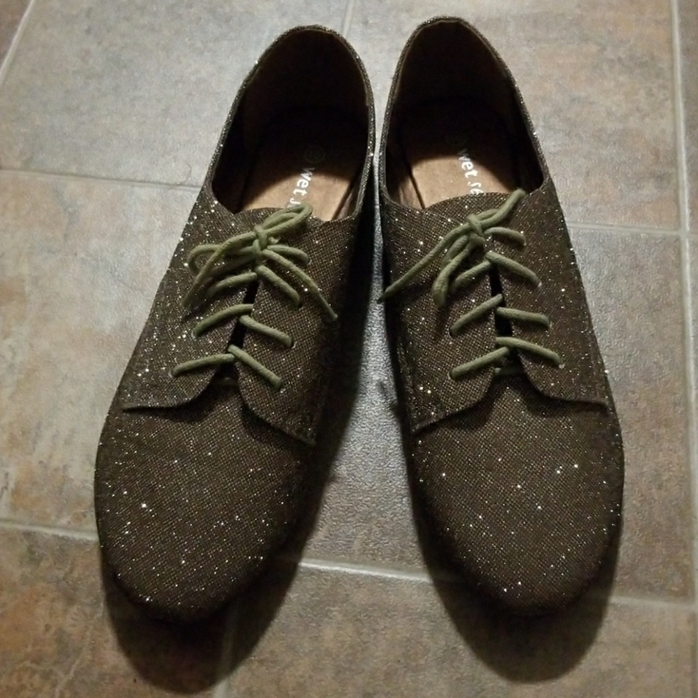 Glitter Oxford Flats