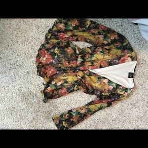 Long sleeve floral romper