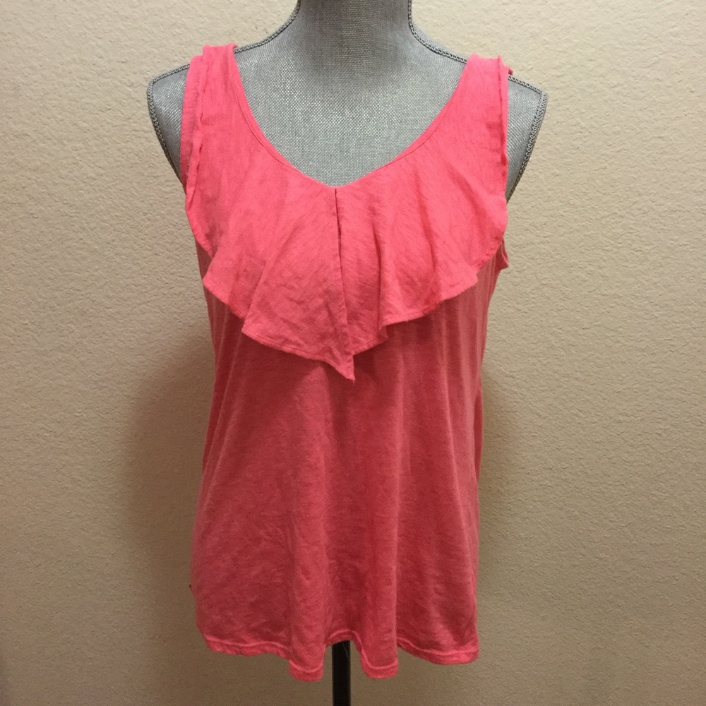 Lilly Pulitzer Pink Ruffle Tank Top