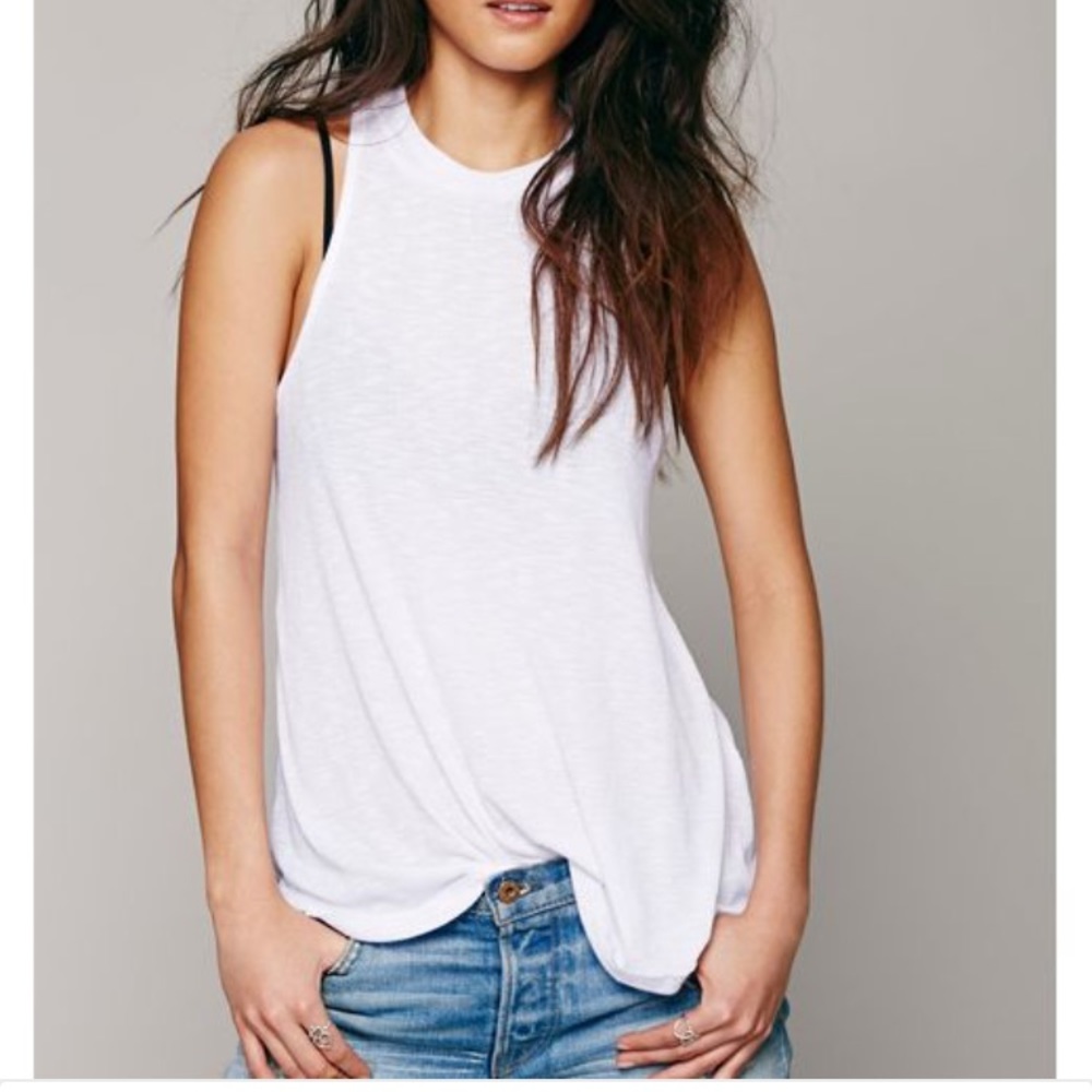Free people white tank top