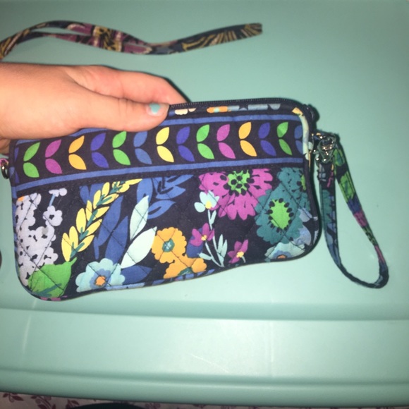 Vera Bradley wristlet and key chain with lanyard - Picture 2 of 5