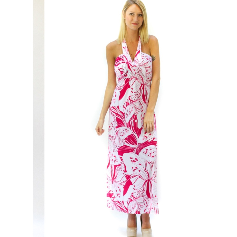 Pink an white tropic Maxi sz medium