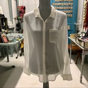 Abercrombie sheer shirt sz large
