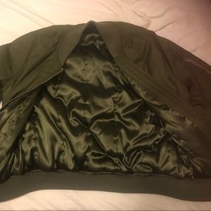 Top shop olive green bomber jacket