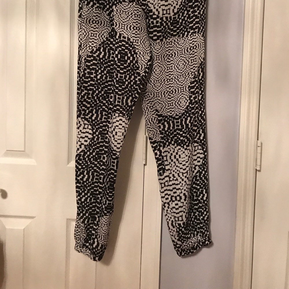 Black and white trousers