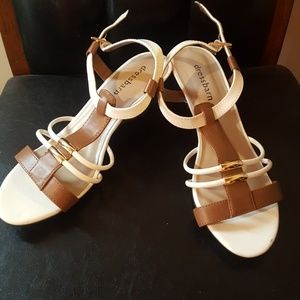 White Wedge Sandles