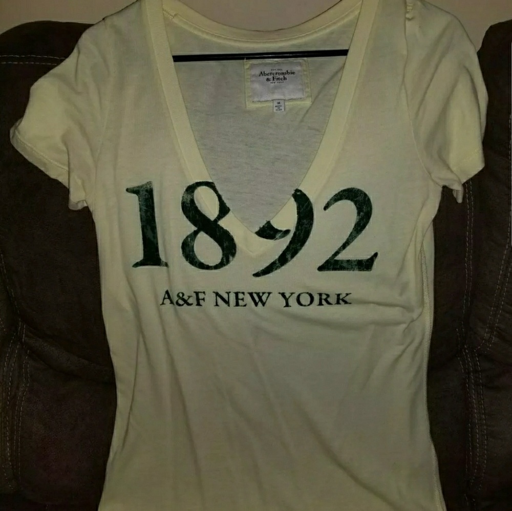 Abercrombie and Fitch Yellow Medium Top