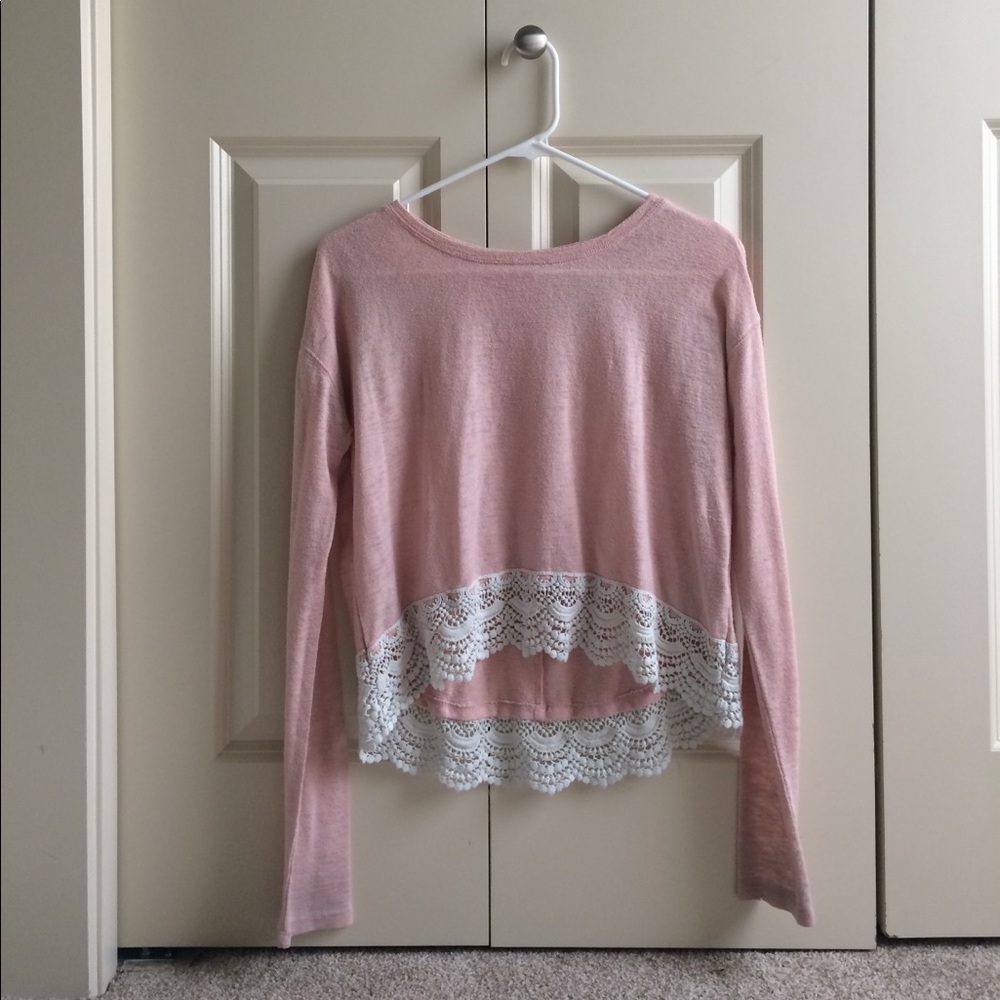 Pink Lacy Top