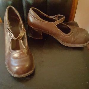 Casual Brown Heel Shoes