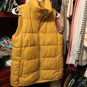 Mustard yellow, fleece lined Old Navy Vest