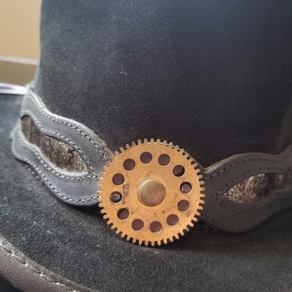 Suede Steam Punk Topper Hat by Head \'N Home Hats main image 5