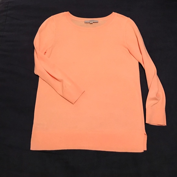 LOFT Tops - Loft Orange Sherbet Colored 3/4 Sweater