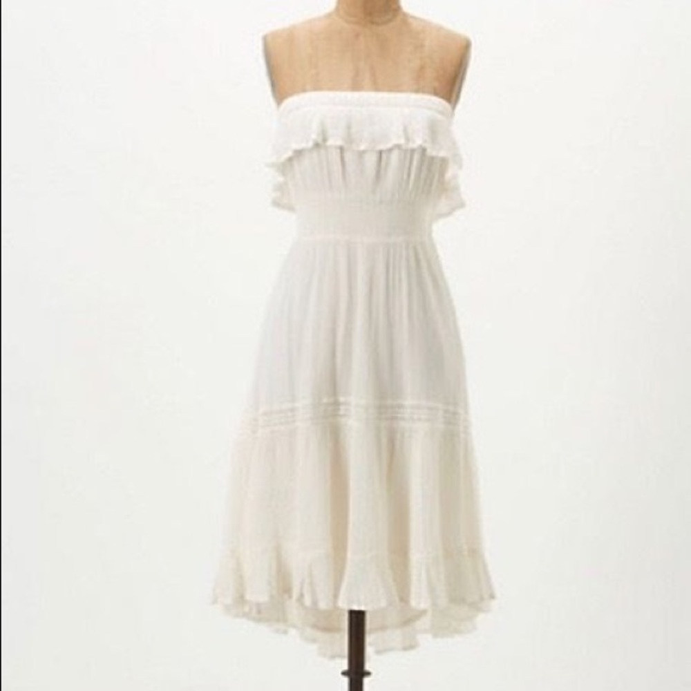 HD in Paris Anthropologie Cream Sun Dress Size S