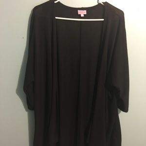 Lularoe lindsey cardigan solid black