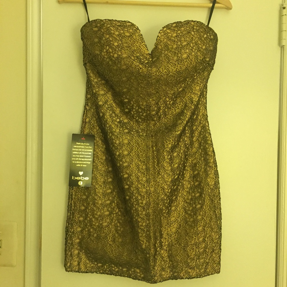 Bebe Strapless Dramatic Dress - Picture 3 of 7