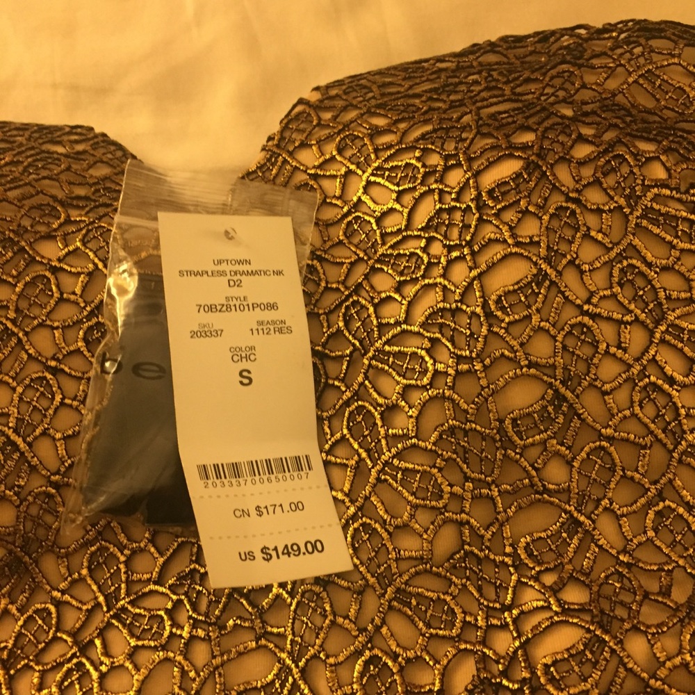 Bebe Strapless Dramatic Dress - Picture 4 of 7
