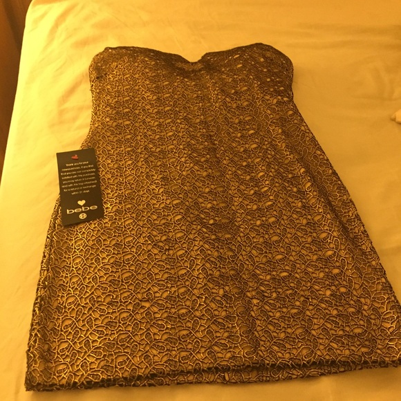 Bebe Strapless Dramatic Dress - Picture 2 of 7