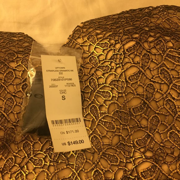 Bebe Strapless Dramatic Dress - Picture 4 of 7