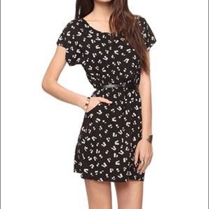 Forever 21 Cherry Print Black & White Mini Dress S