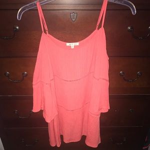 Coral Off the Shoulder Top