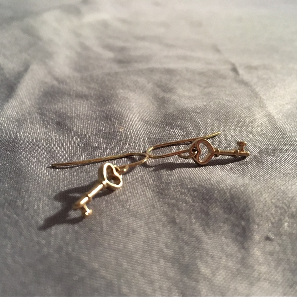 Heart Key Earrings