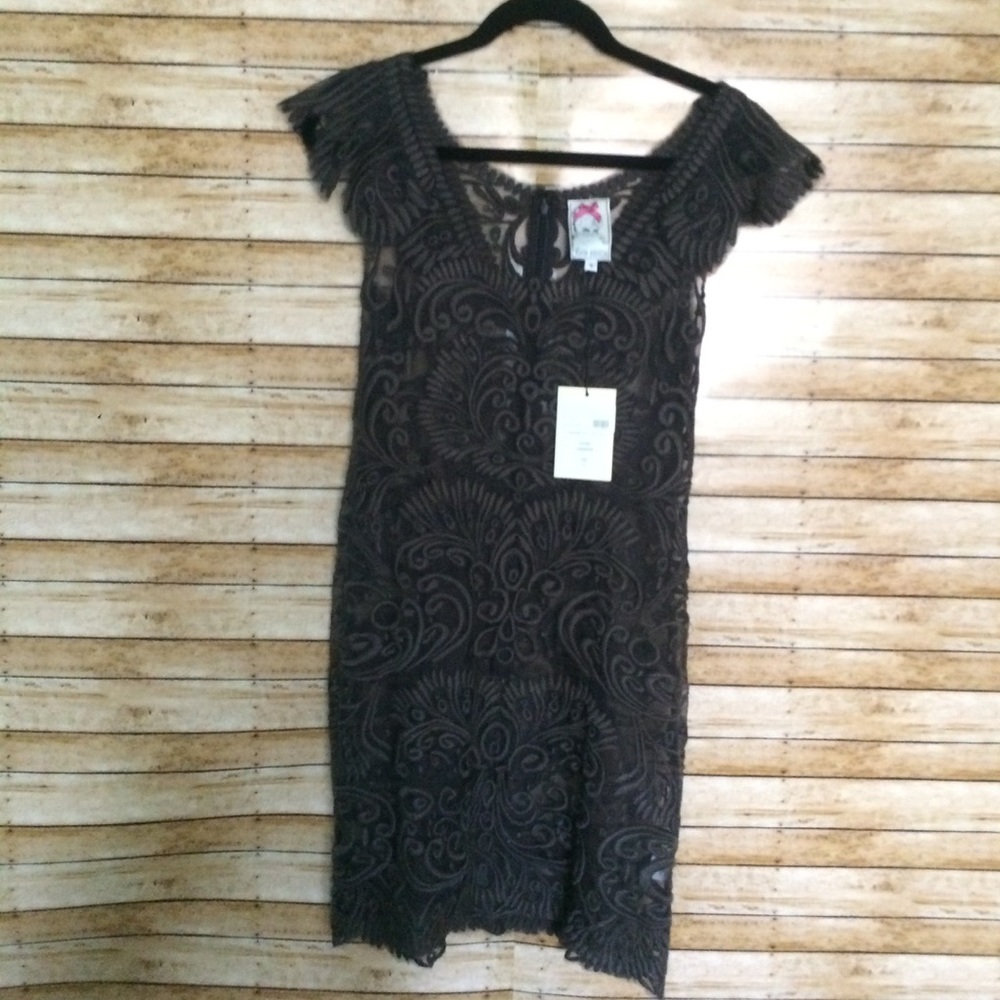 NWT YOANA BARASCHI LACE SHEER DRESS ANTHROPOLOGIE