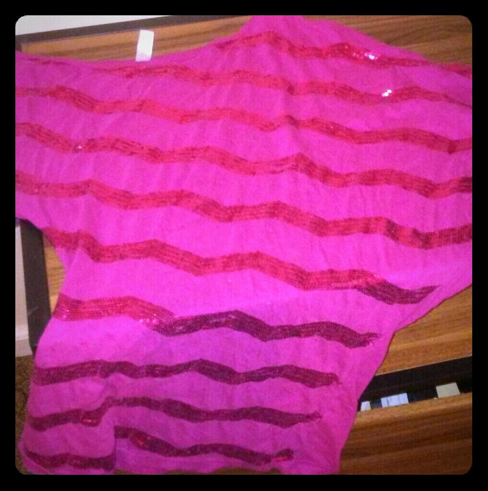 Off the shoulder pink shirt