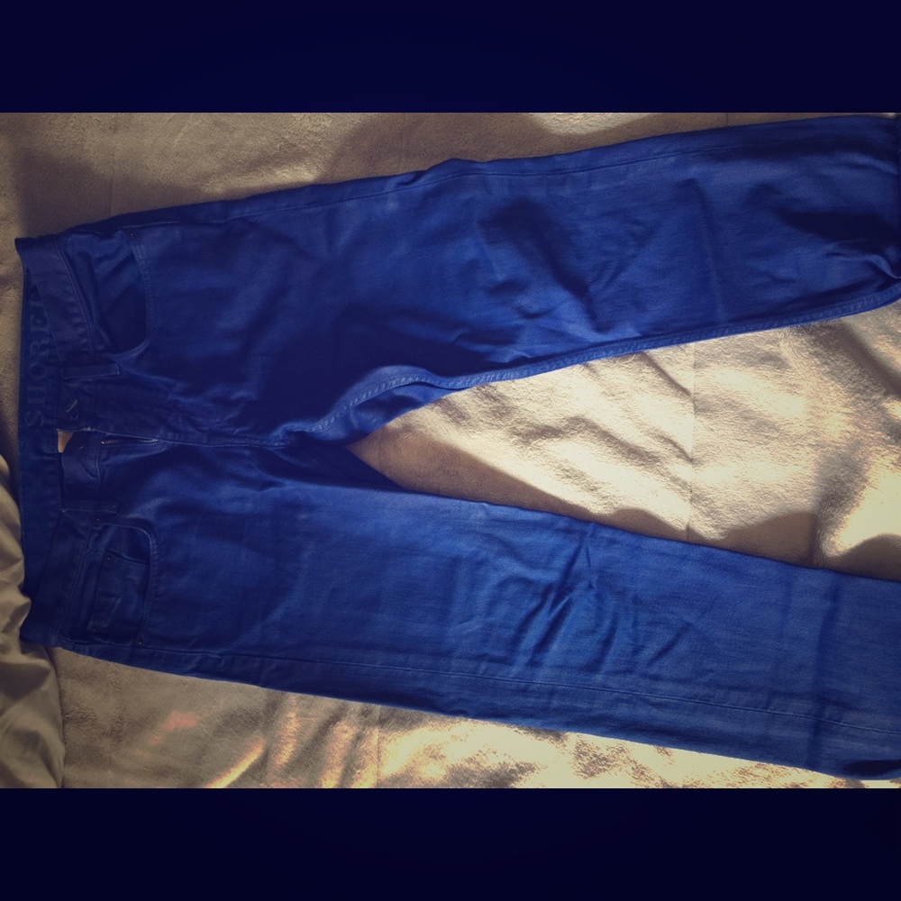 Burberry jeans neon blue