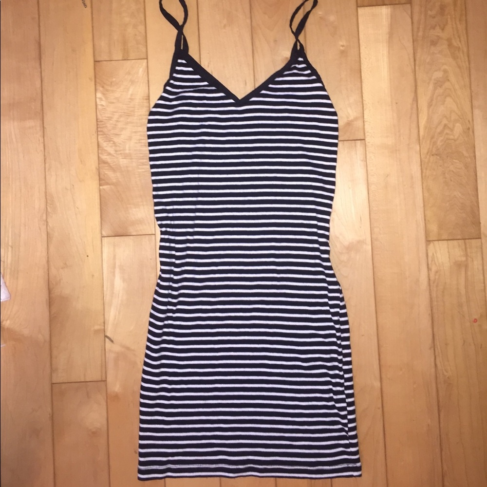 Striped body tight dress