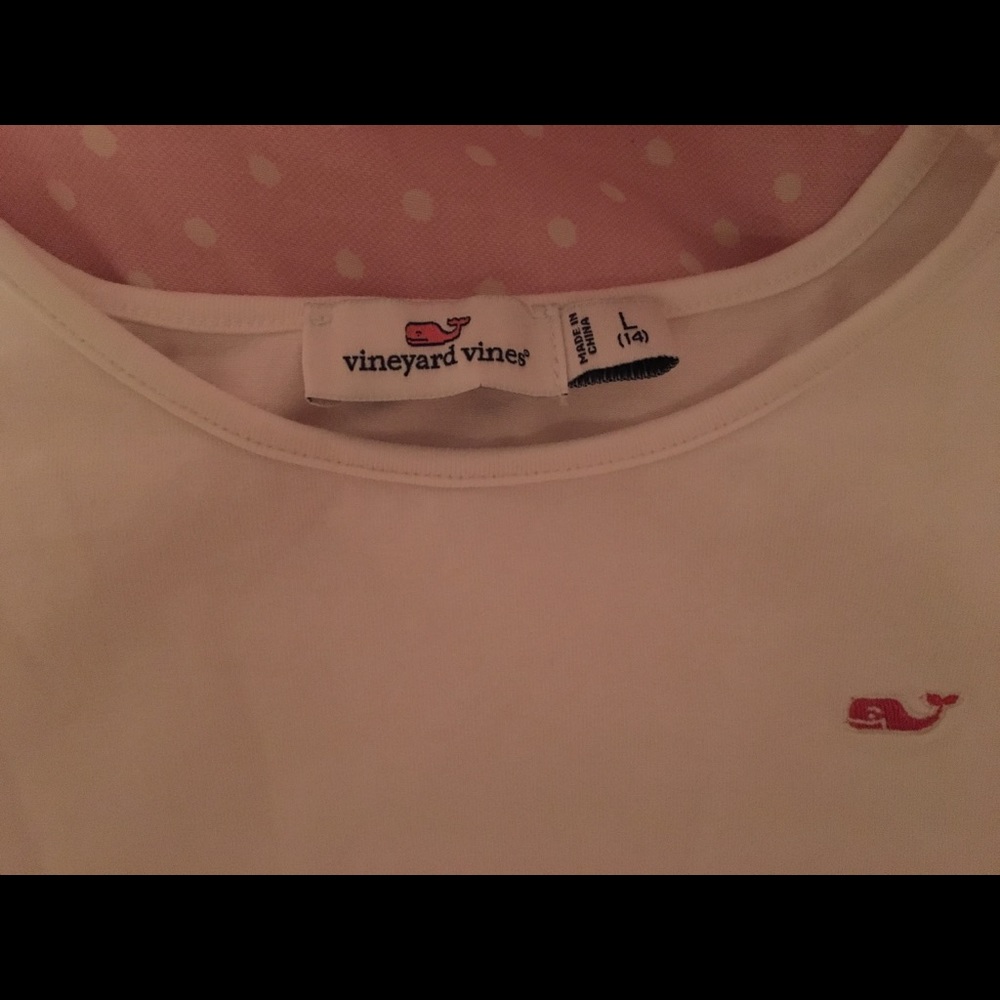 Vineyard Vines Girls LS White shirt