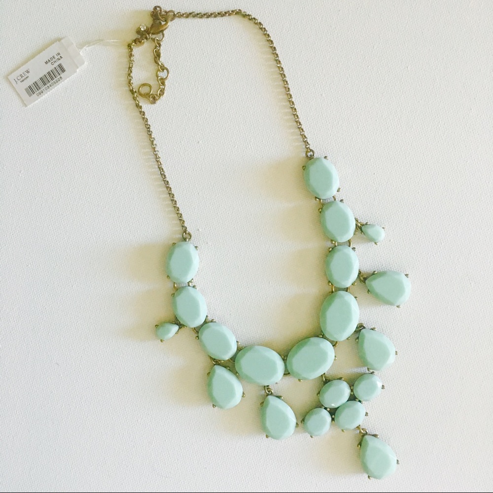 j crew / teal chunky necklace