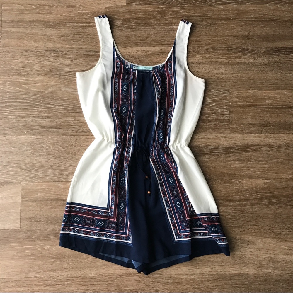 Maurice's Navy Floral Tribal Romper